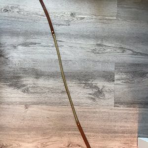 Belgo Lux Leather and Iron Belt gold and brown Size Medium Vintage